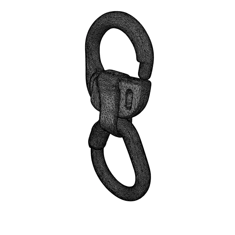 Carabiner Quick Link Safety Strap Low-poly 3D model_9
