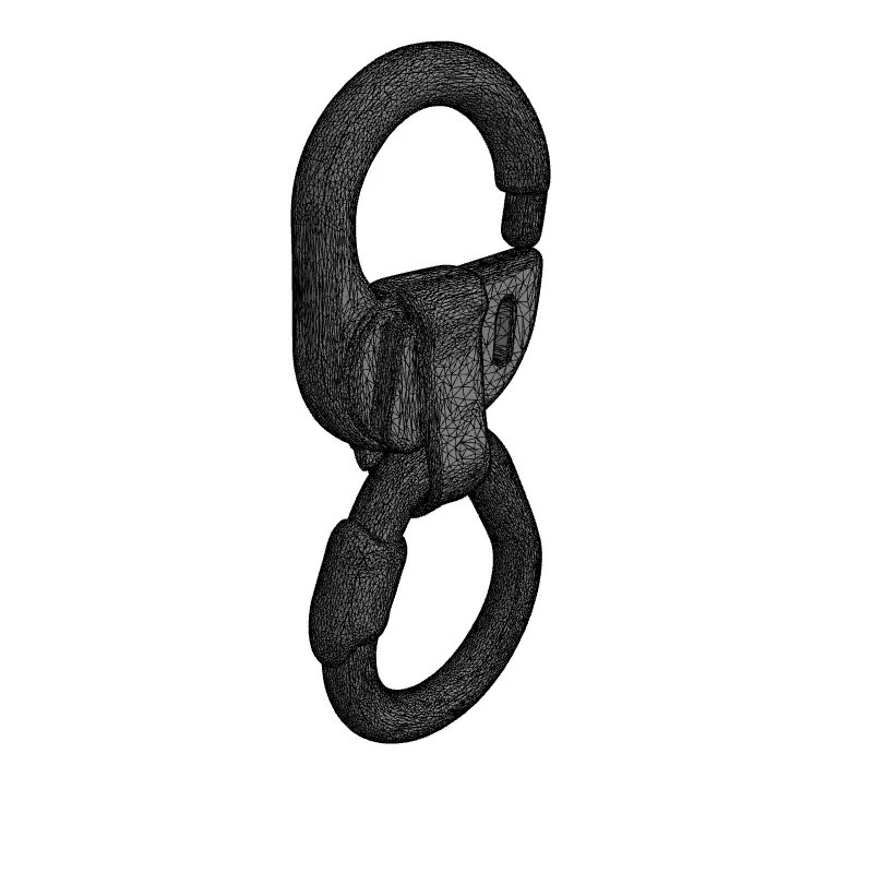 Carabiner Quick Link Safety Strap Low-poly 3D model_1