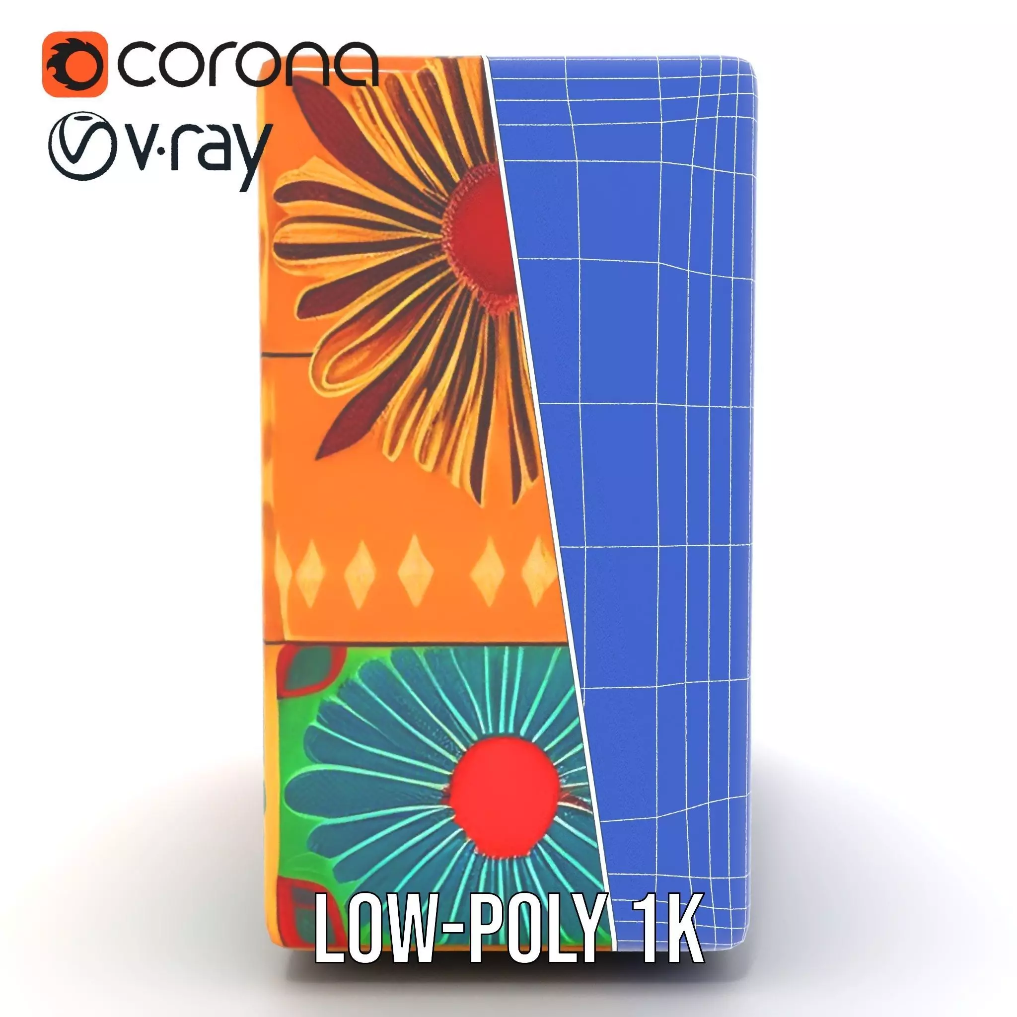 Retro Floral Block model pack Texture_28