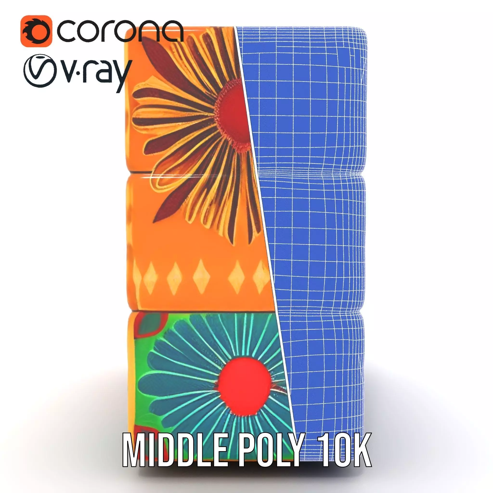 Retro Floral Block model pack Texture_21