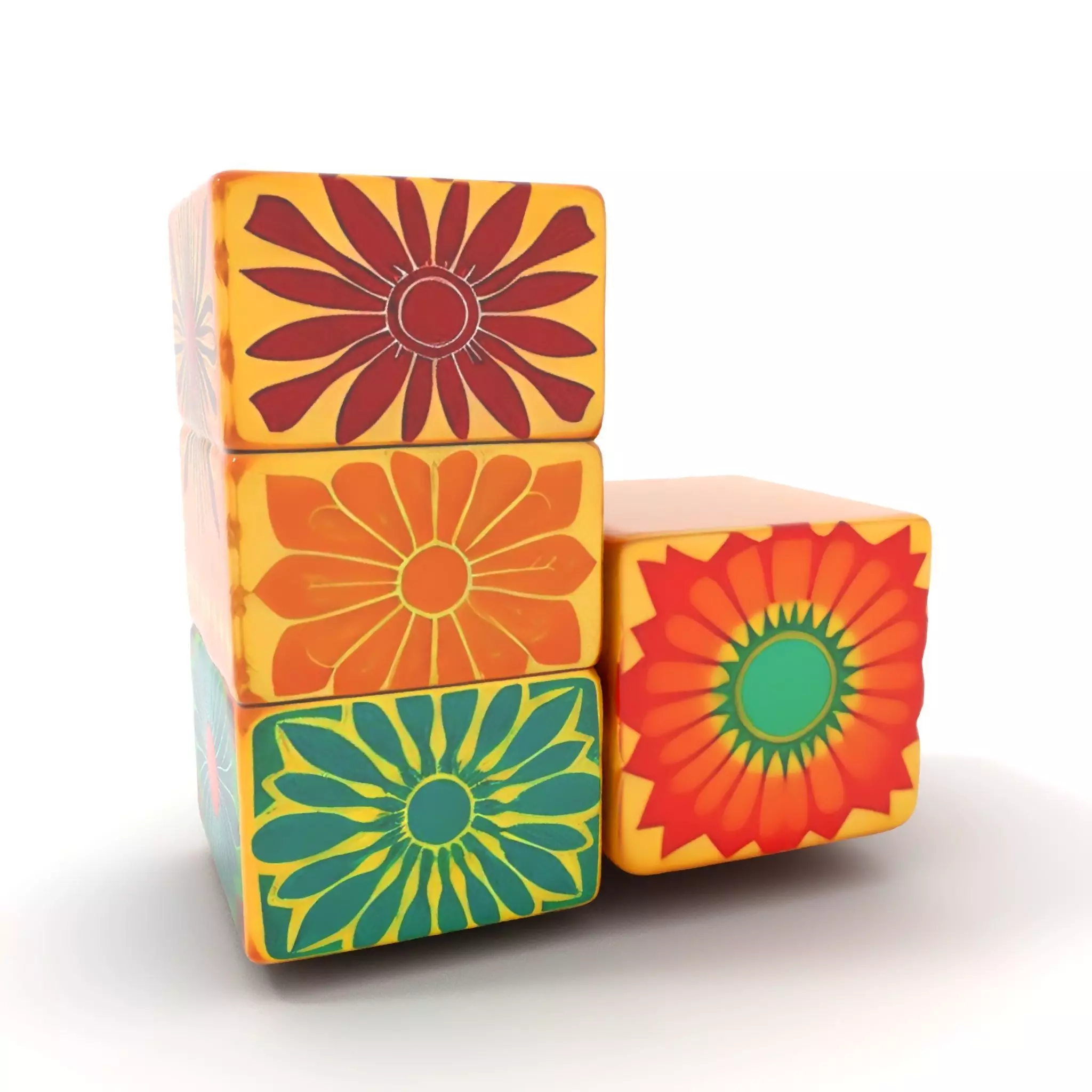Retro Floral Block model pack Texture_6