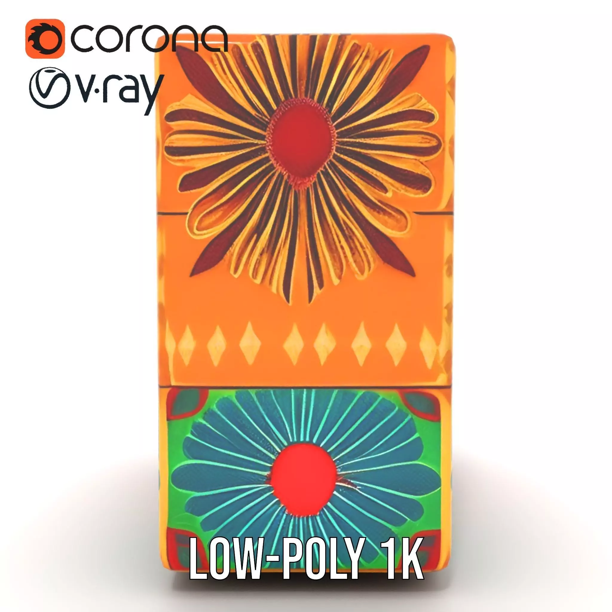 Retro Floral Block model pack Texture_19