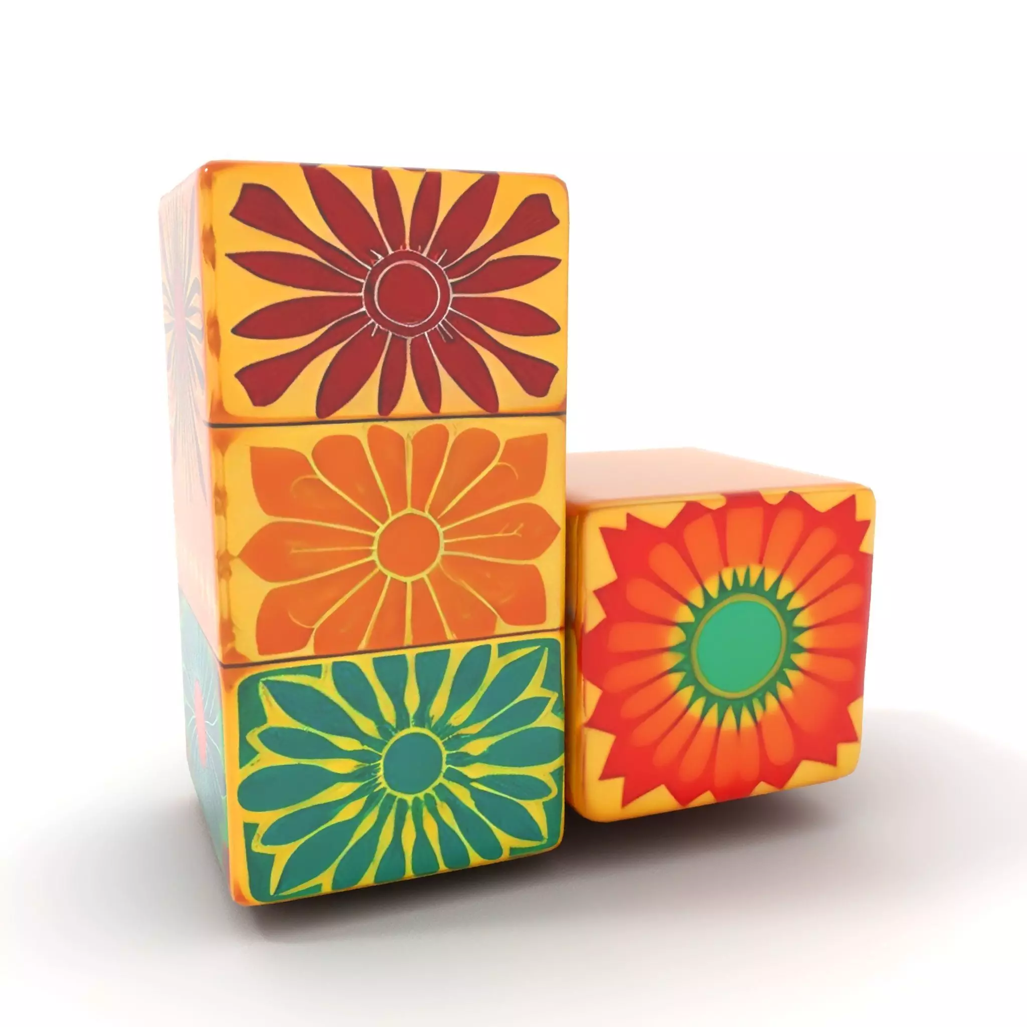 Retro Floral Block model pack Texture_7