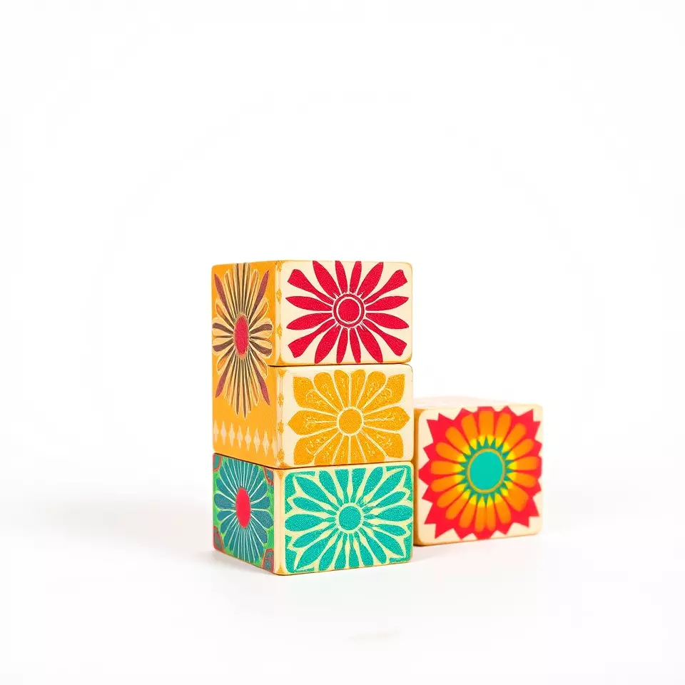 Retro Floral Block model pack Texture_2