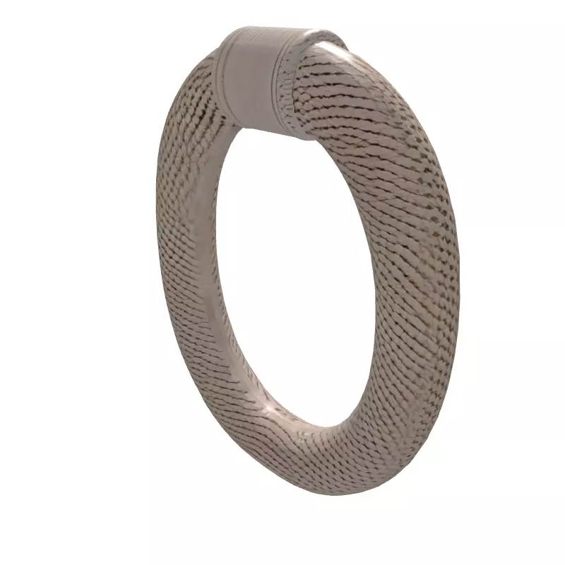 Woven Fabric Ring Handle Low-poly 3D model_6