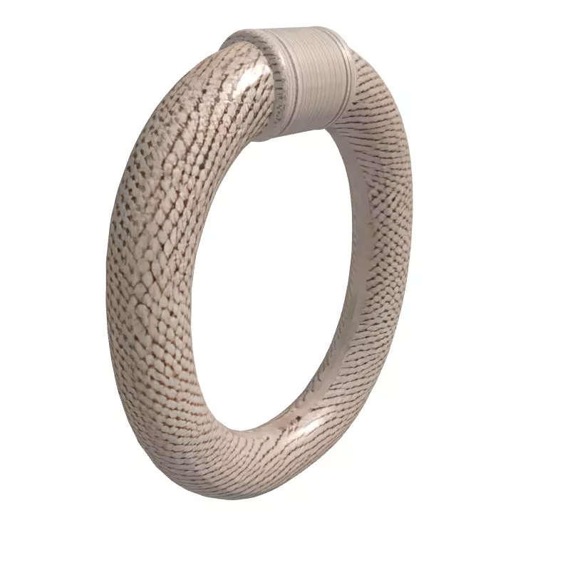 Woven Fabric Ring Handle Low-poly 3D model_3