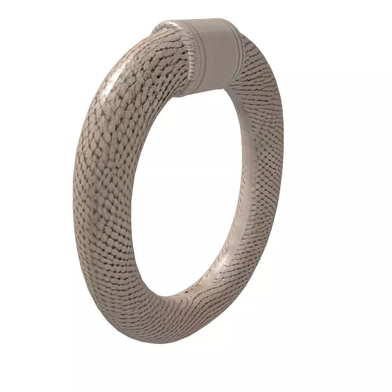Woven Fabric Ring Handle Low-poly 3D model_5