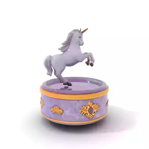 Lavender Unicorn Carousel model pack Low-poly 3D model
