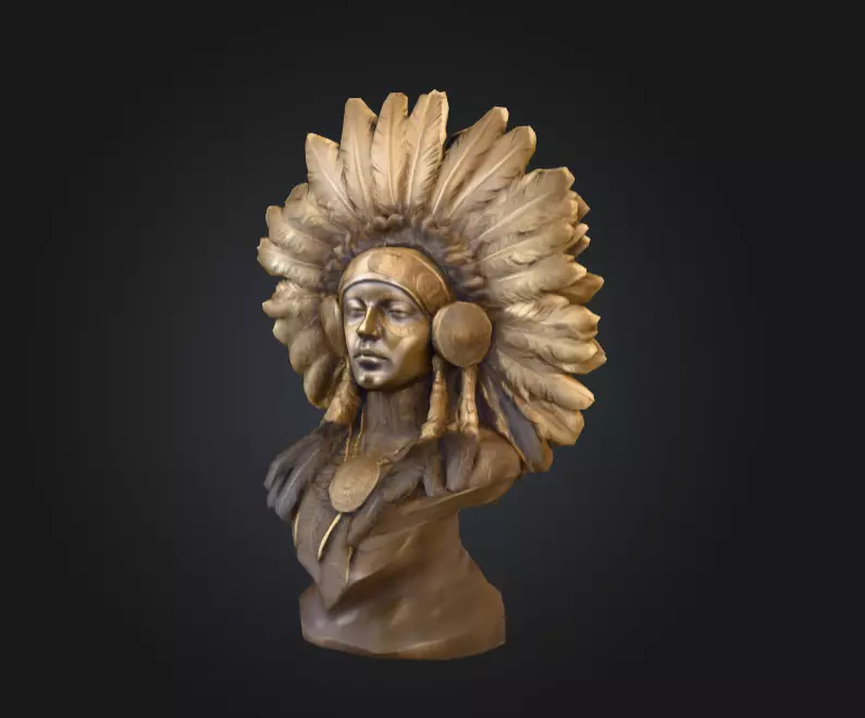 Chief Embrace Low-poly 3D model_7