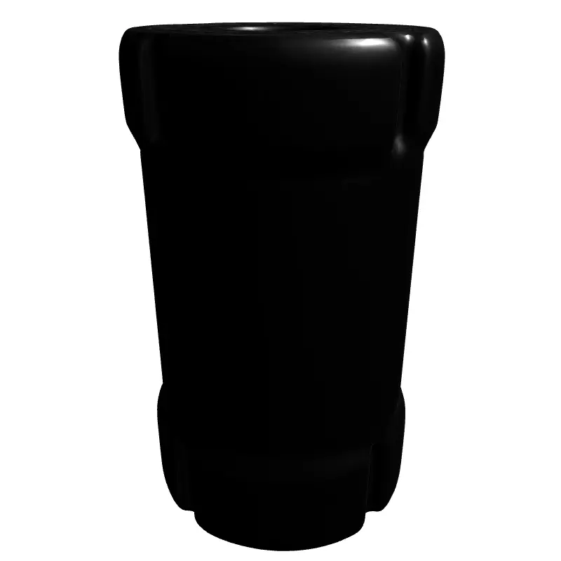 Tactical Knurled SciFi Component Low-poly 3D model_3