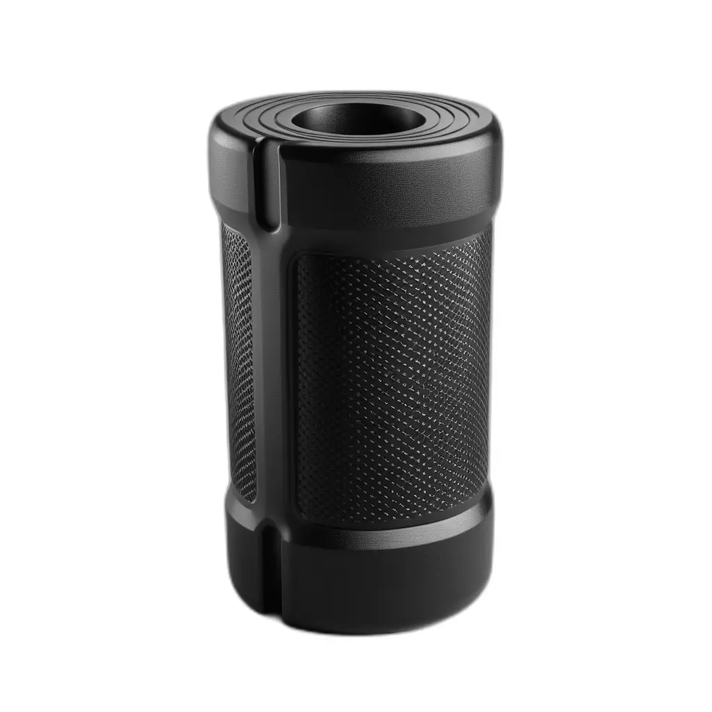 Tactical Knurled SciFi Component Low-poly 3D model_0