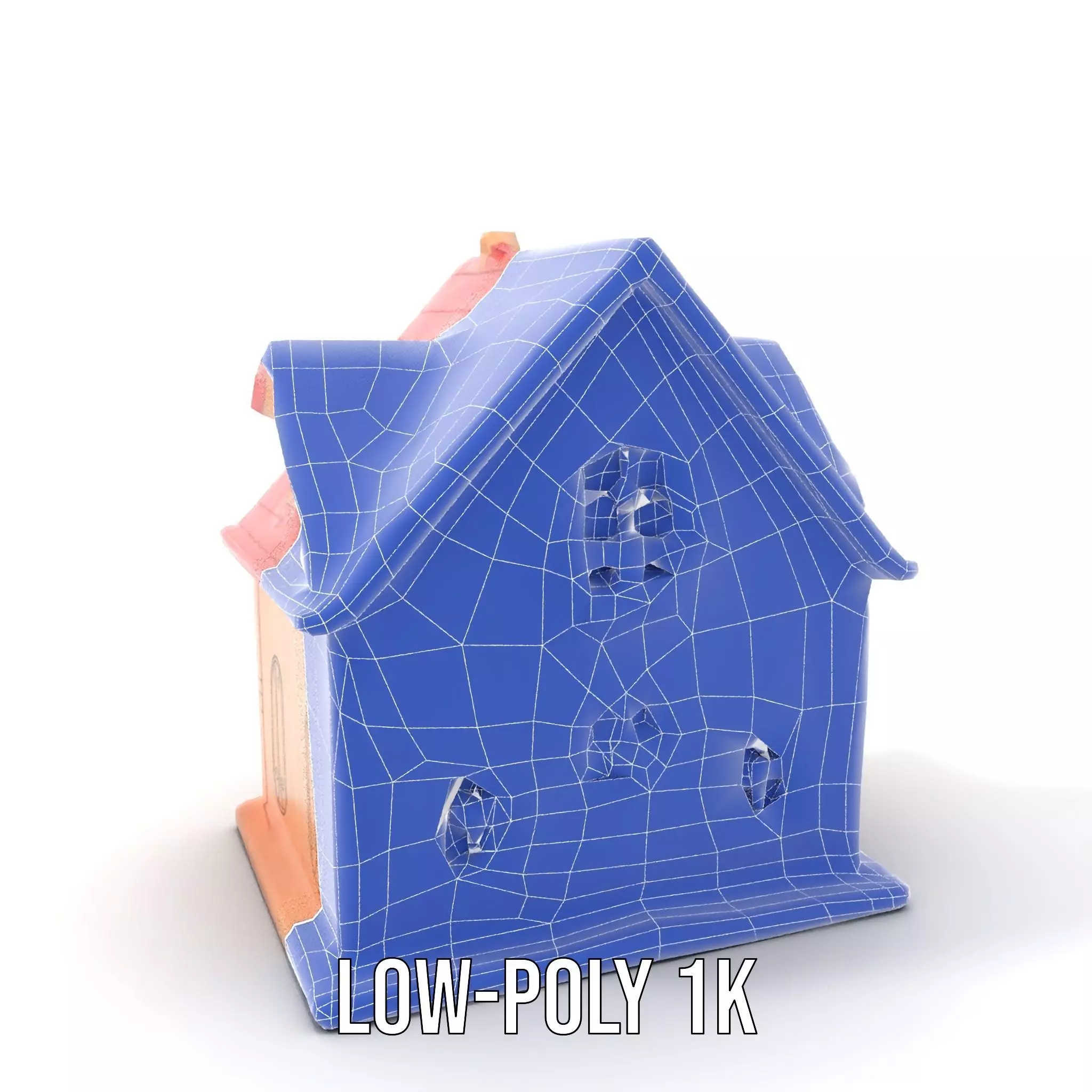 Charming Pink Dollhouse model pack Low-poly 3D model_9