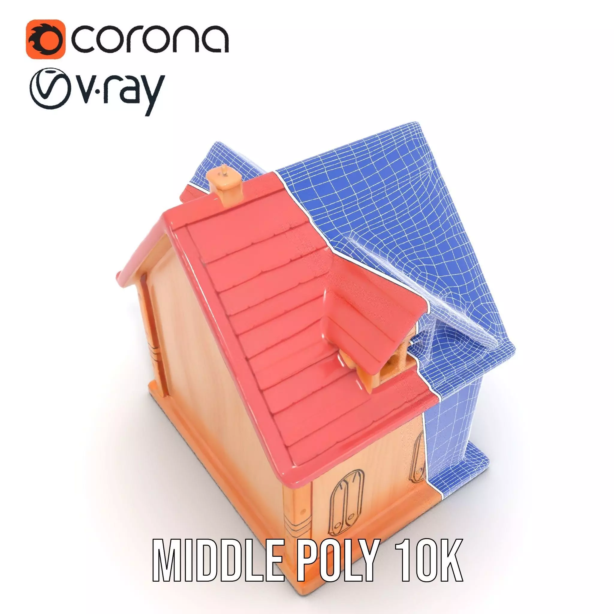 Charming Pink Dollhouse model pack Low-poly 3D model_27