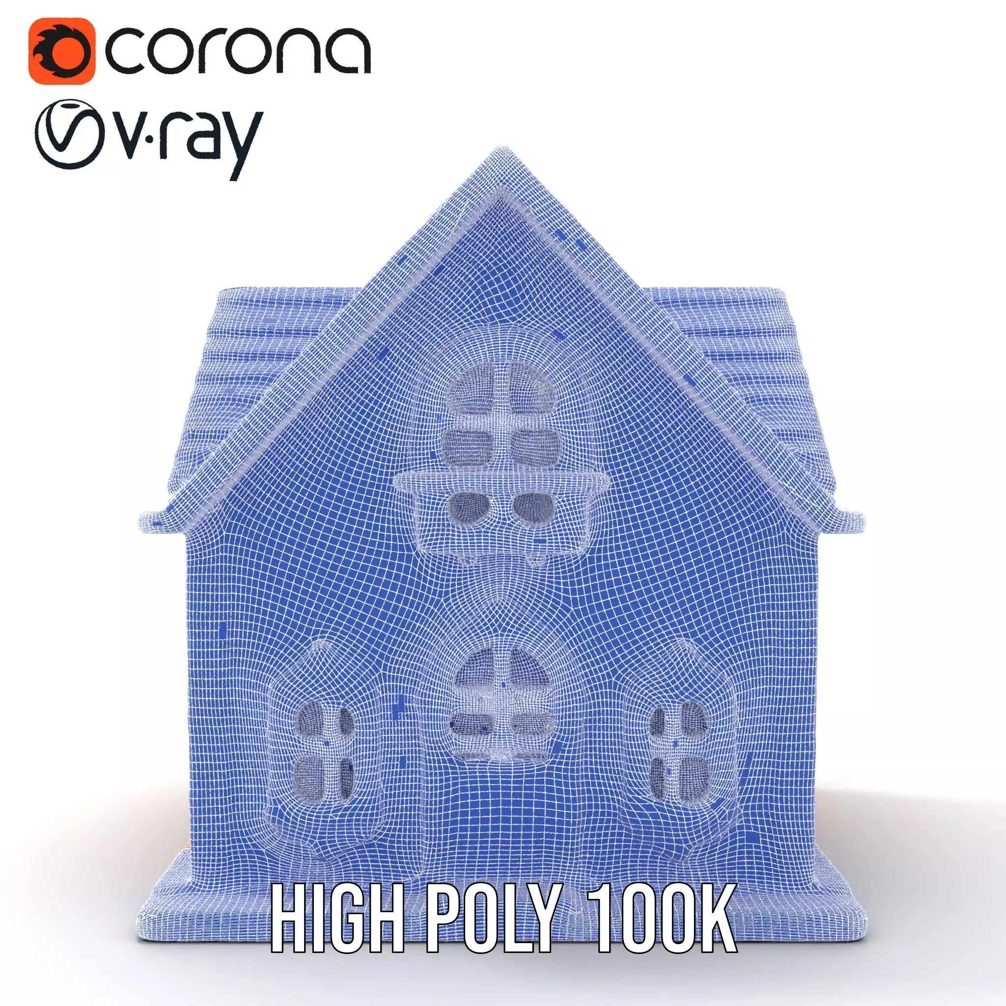 Charming Pink Dollhouse model pack Low-poly 3D model_33