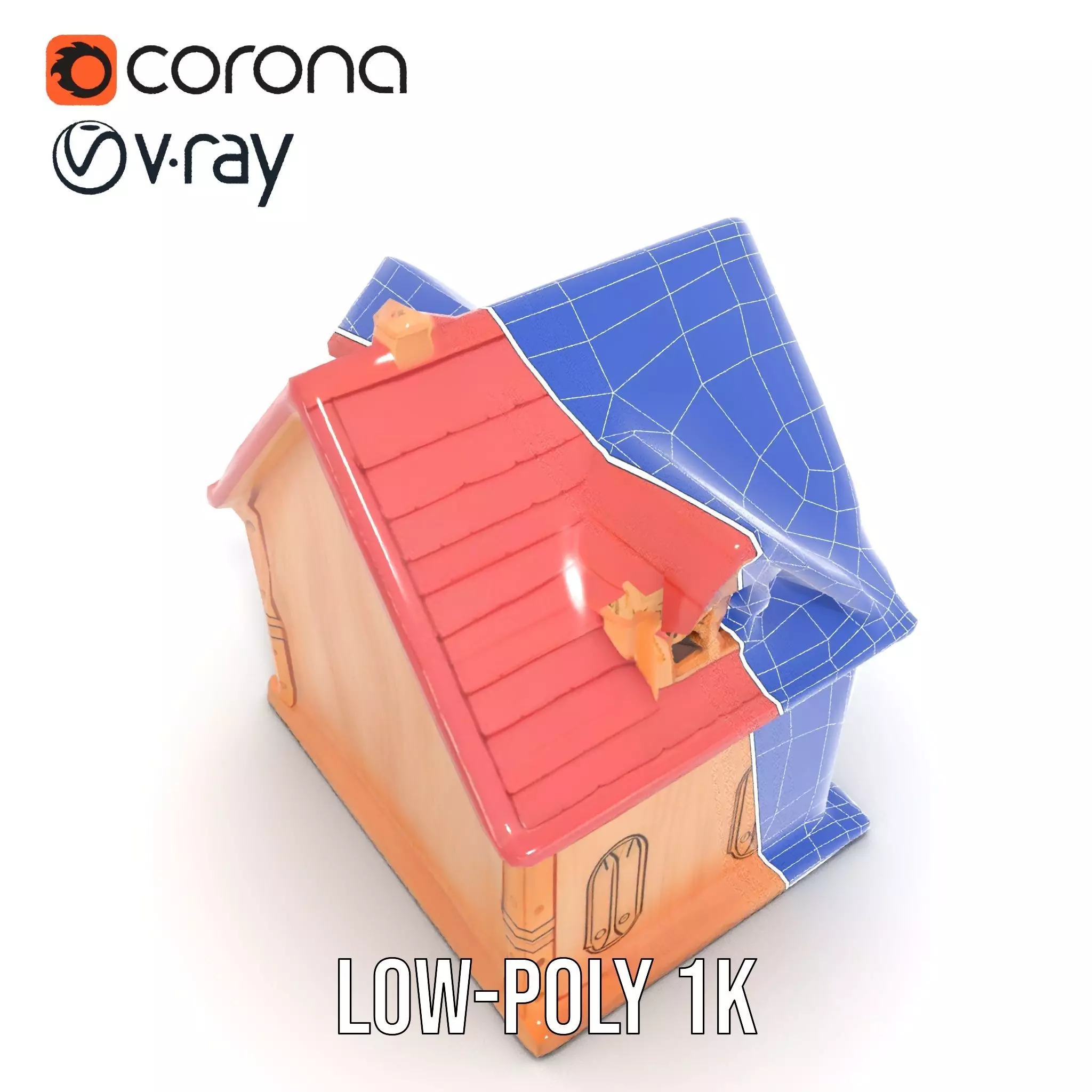 Charming Pink Dollhouse model pack Low-poly 3D model_17