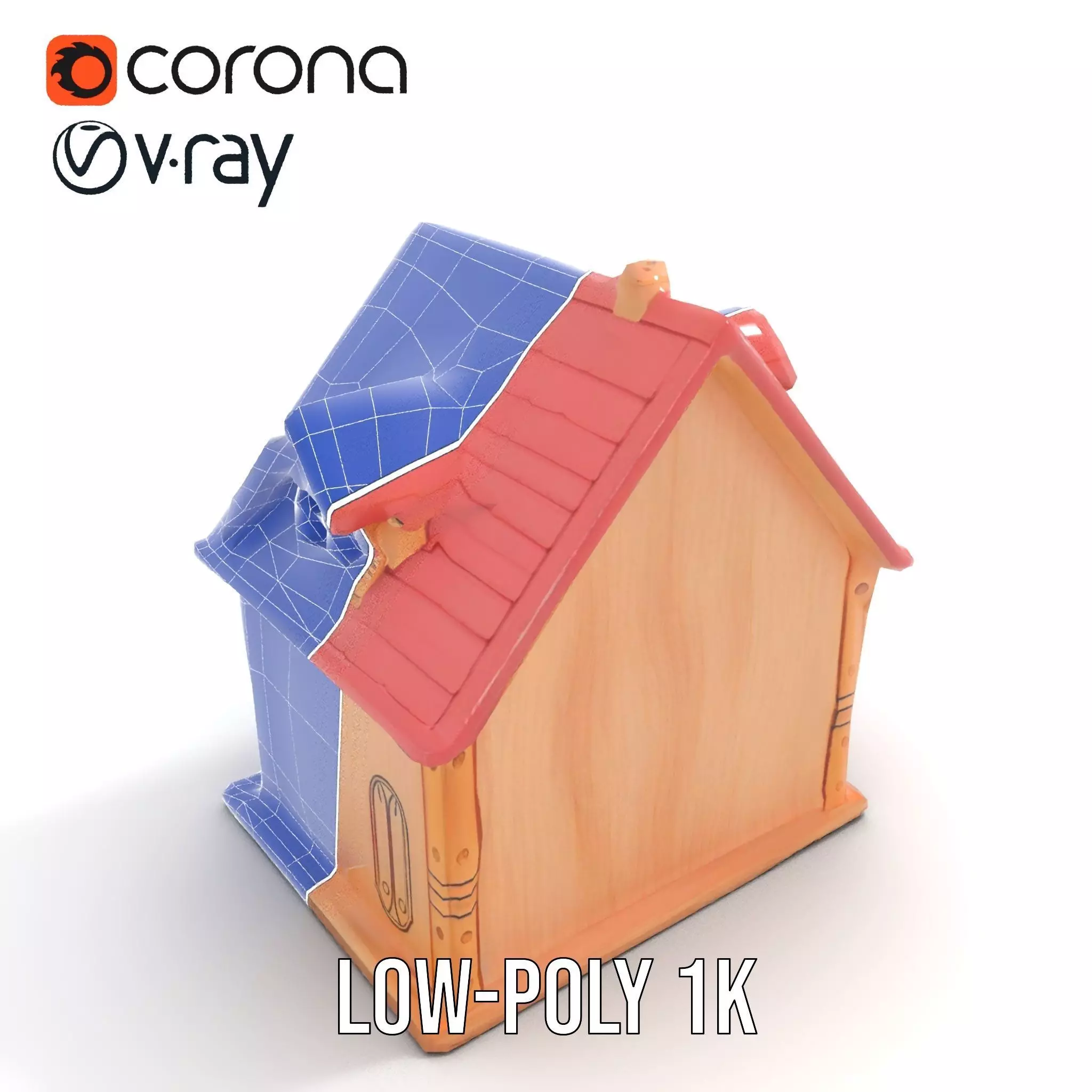 Charming Pink Dollhouse model pack Low-poly 3D model_19