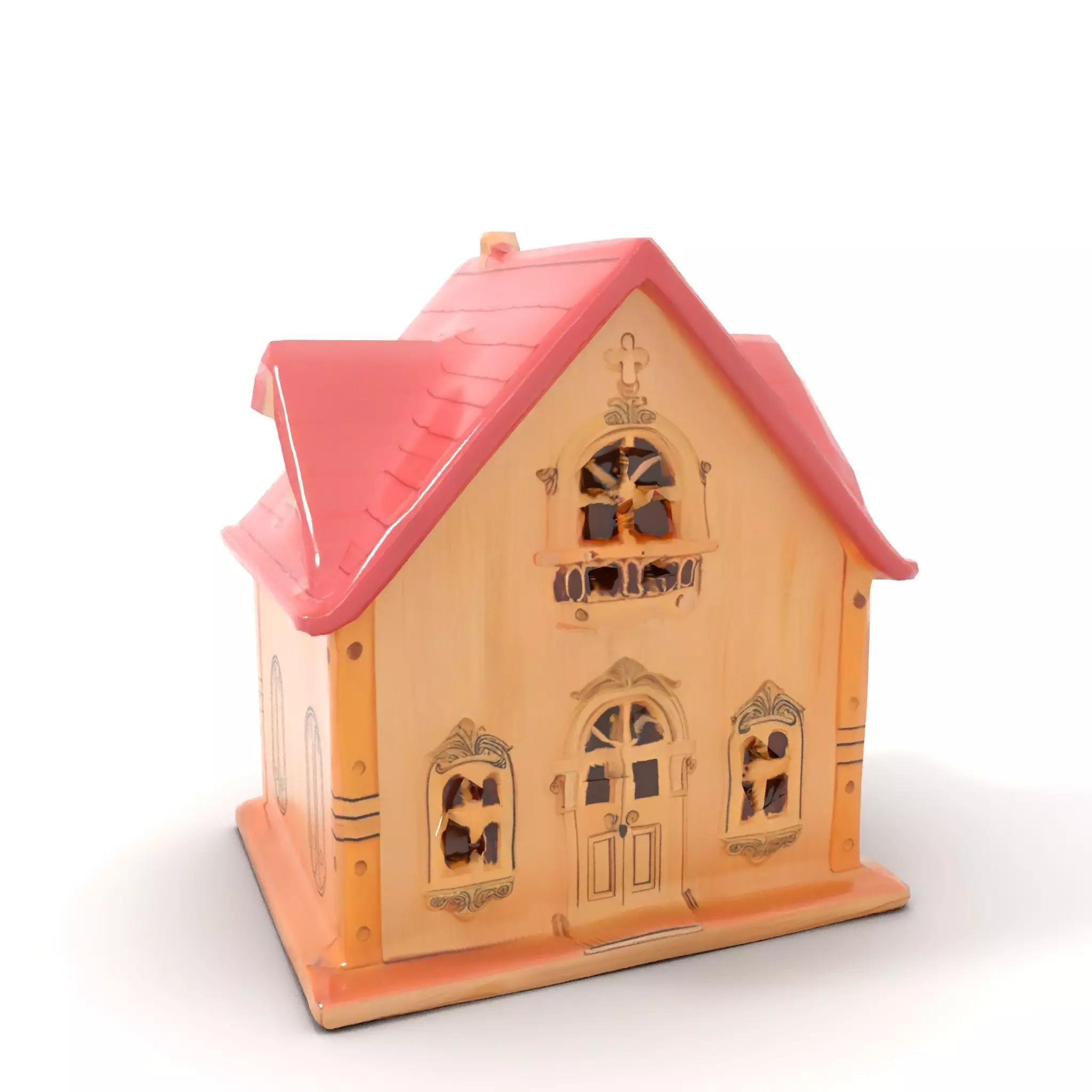 Charming Pink Dollhouse model pack Low-poly 3D model_12