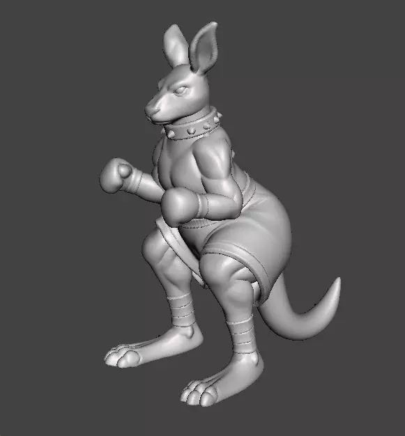 STREETS OF RAGE ROO MINIATURE MODEL FOR FANTASY GAMES RPG DND 3D print model_1