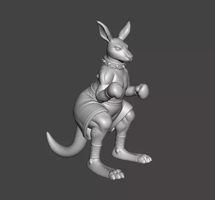 STREETS OF RAGE ROO MINIATURE MODEL FOR FANTASY GAMES RPG DND 3D print model_0