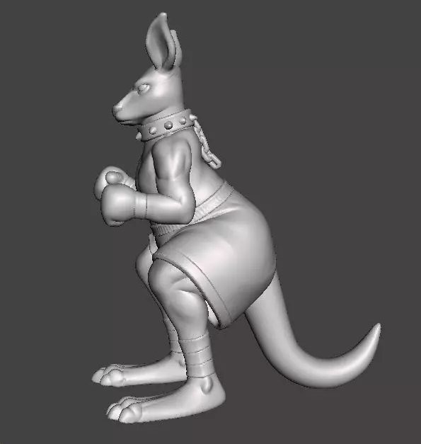 STREETS OF RAGE ROO MINIATURE MODEL FOR FANTASY GAMES RPG DND 3D print model_5