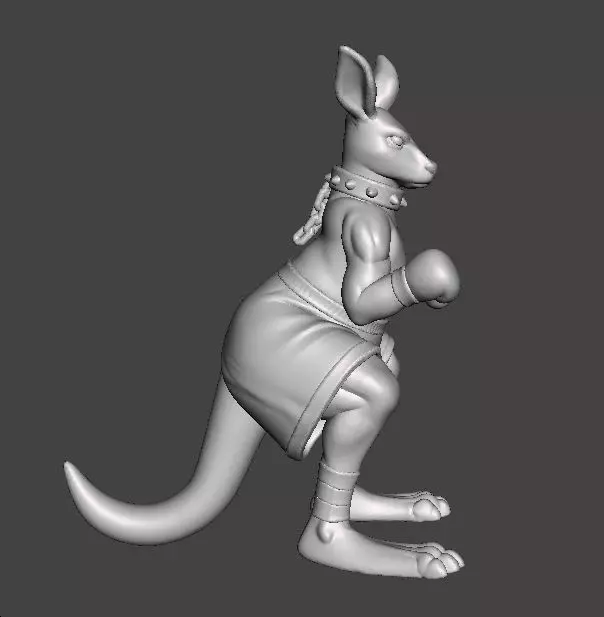 STREETS OF RAGE ROO MINIATURE MODEL FOR FANTASY GAMES RPG DND 3D print model_4