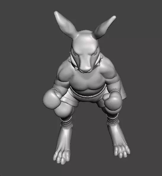 STREETS OF RAGE ROO MINIATURE MODEL FOR FANTASY GAMES RPG DND 3D print model_7