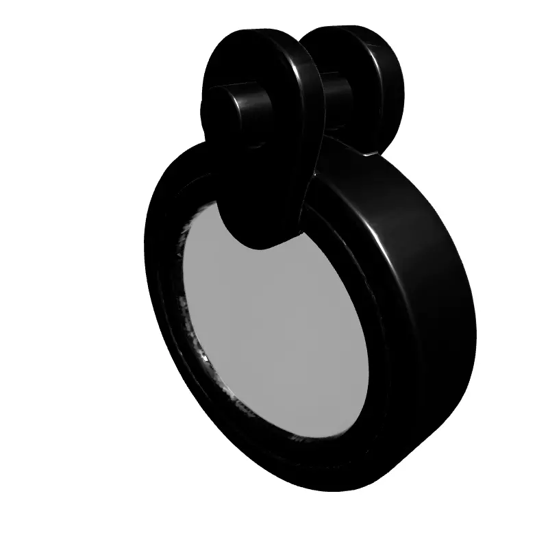 Modern Metal Ring Pull Handle Low-poly 3D model_3