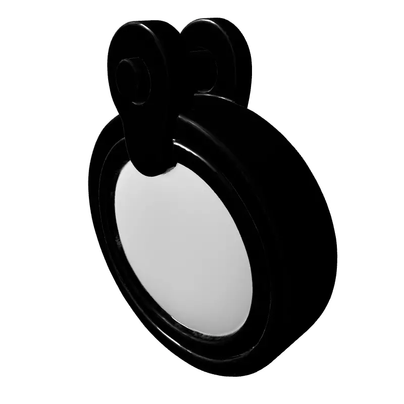 Modern Metal Ring Pull Handle Low-poly 3D model_5