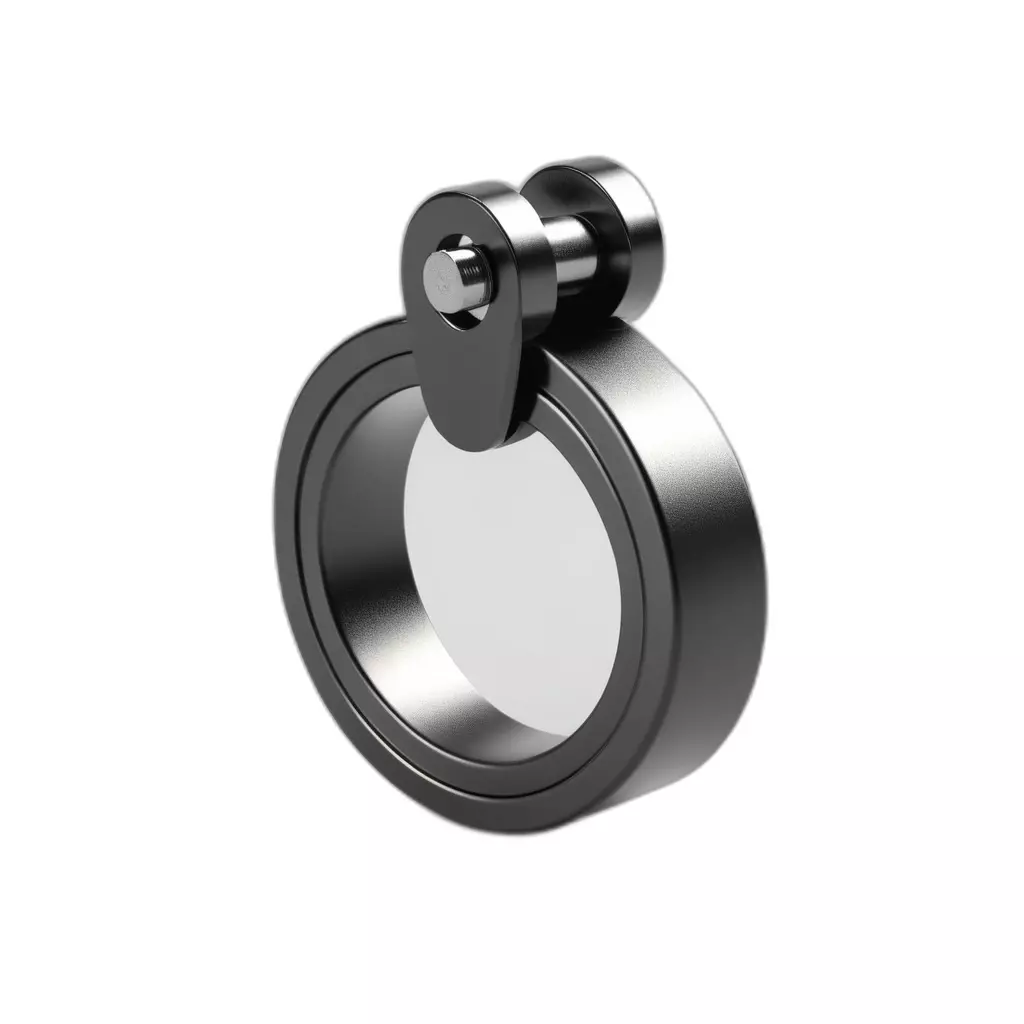Modern Metal Ring Pull Handle Low-poly 3D model_0