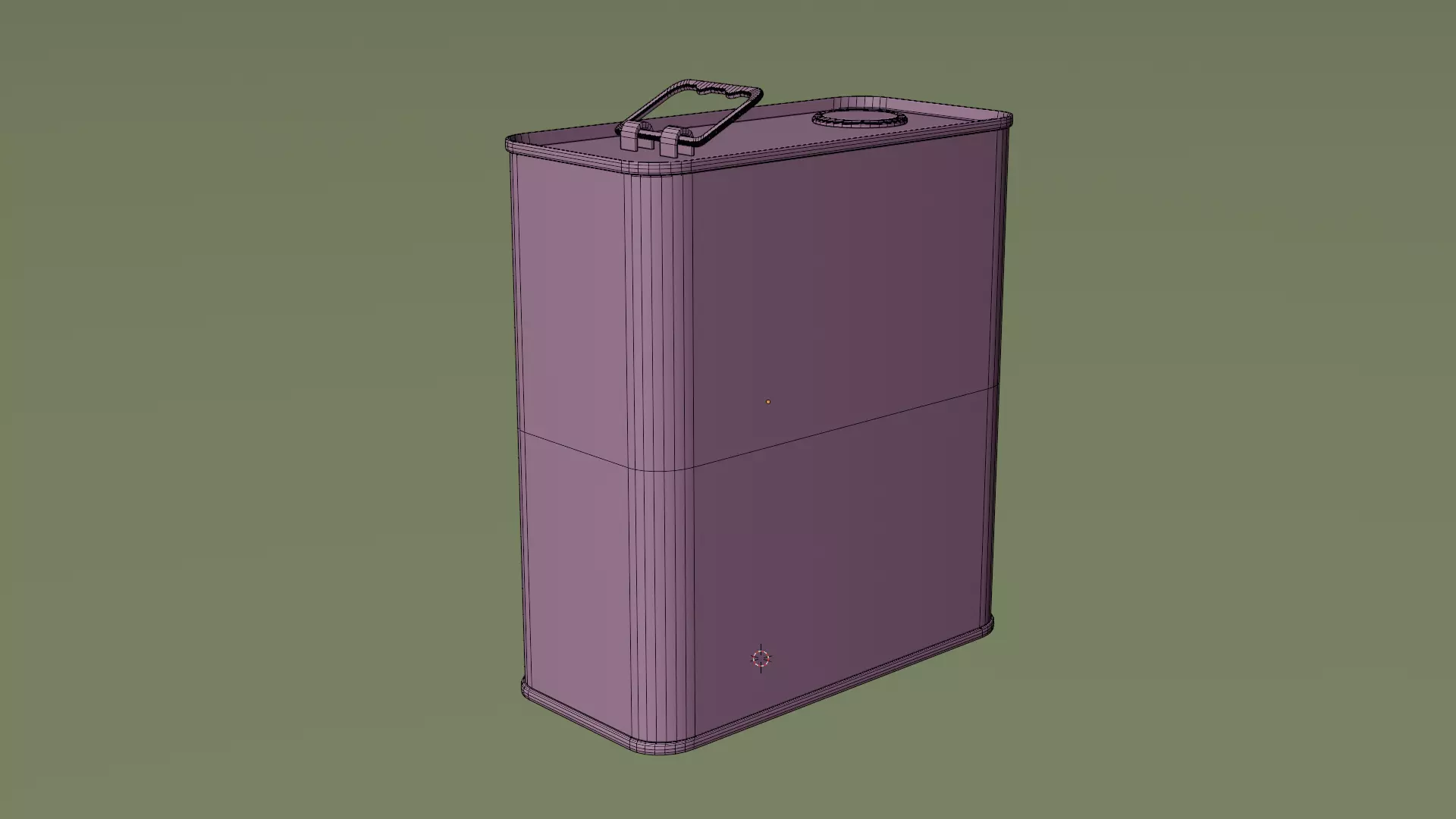 Square Aluminium Oil can tin 3D model_8