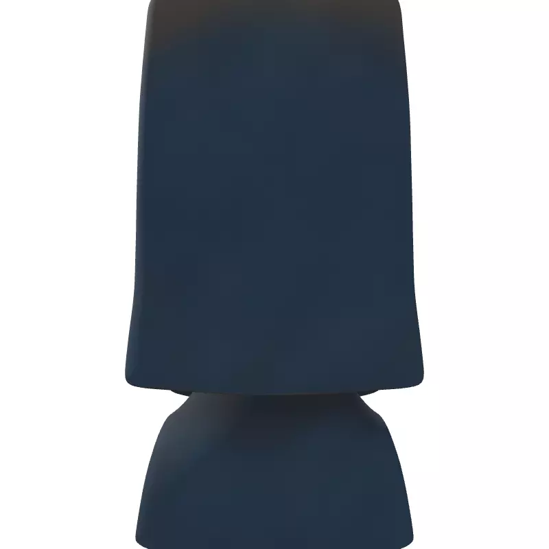 Ancient Stone Tribal Head Statue Low-poly 3D model_7