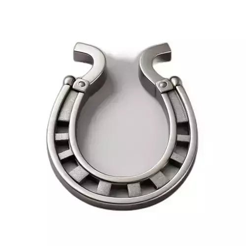 Modern Metal Horseshoe Emblem