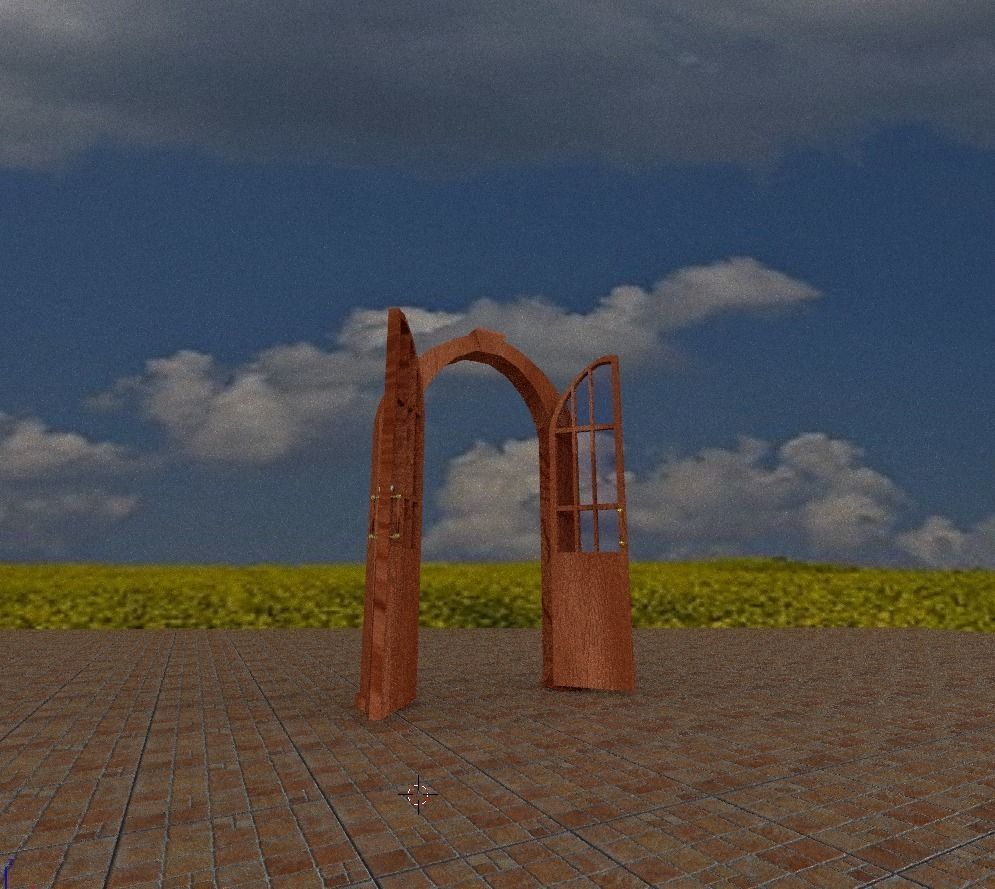 Main Door Low-poly 3D model