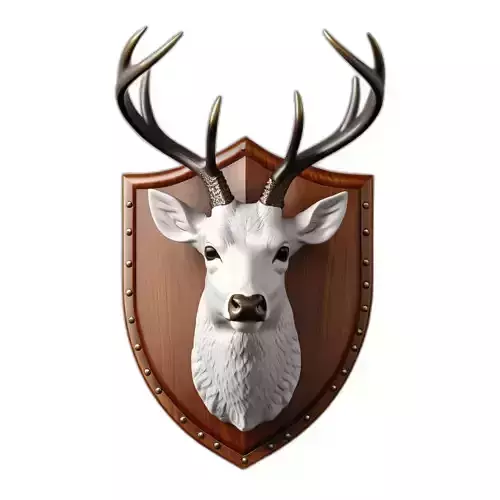 White Deer Head Wall Mount Trophy