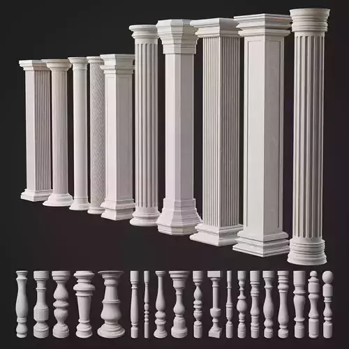 30 Columns And Balusters With Classic Design