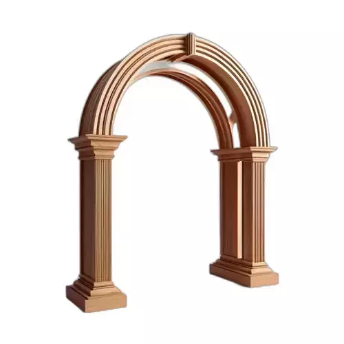 Decorative Wooden Archway Column Model