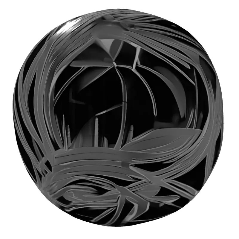 Abstract Intertwined Metal Wire Sphere Low-poly 3D model_7