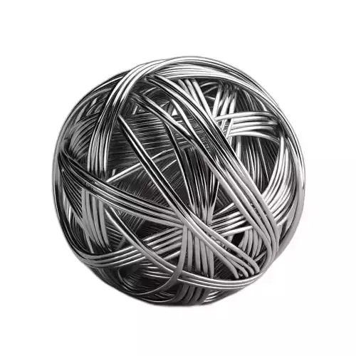 Abstract Intertwined Metal Wire Sphere