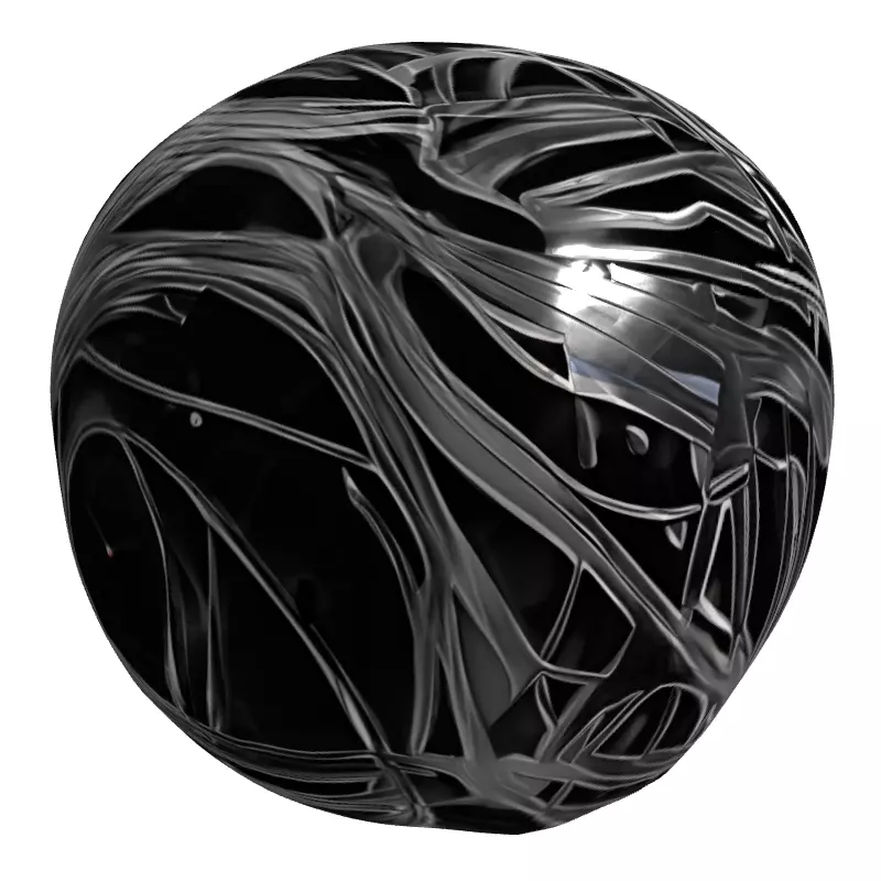 Abstract Intertwined Metal Wire Sphere Low-poly 3D model_3