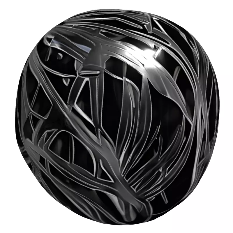 Abstract Intertwined Metal Wire Sphere Low-poly 3D model_4