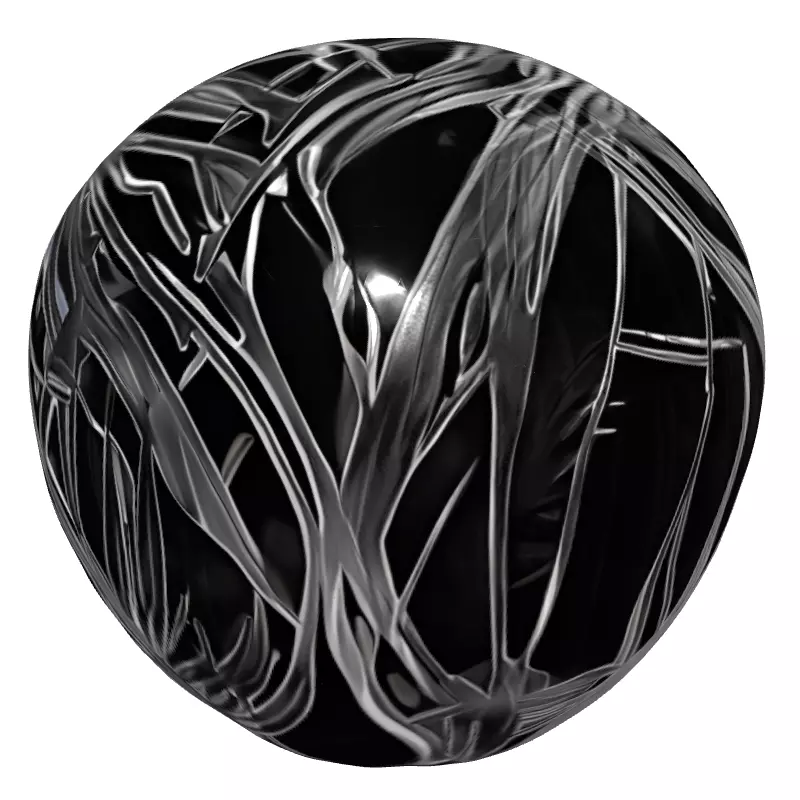 Abstract Intertwined Metal Wire Sphere Low-poly 3D model_2