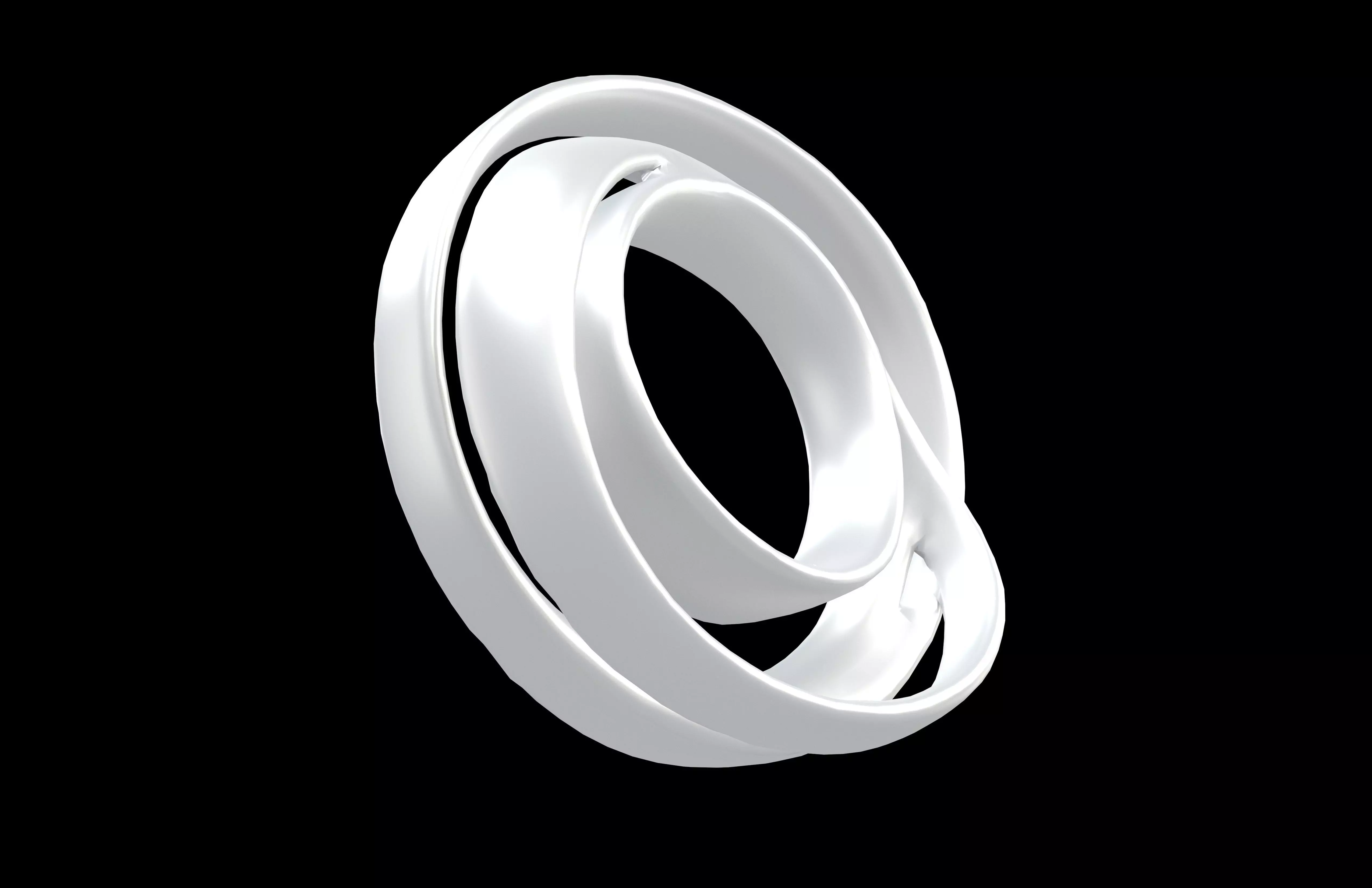 Abstract Circle v2 003 Low-poly 3D model_3