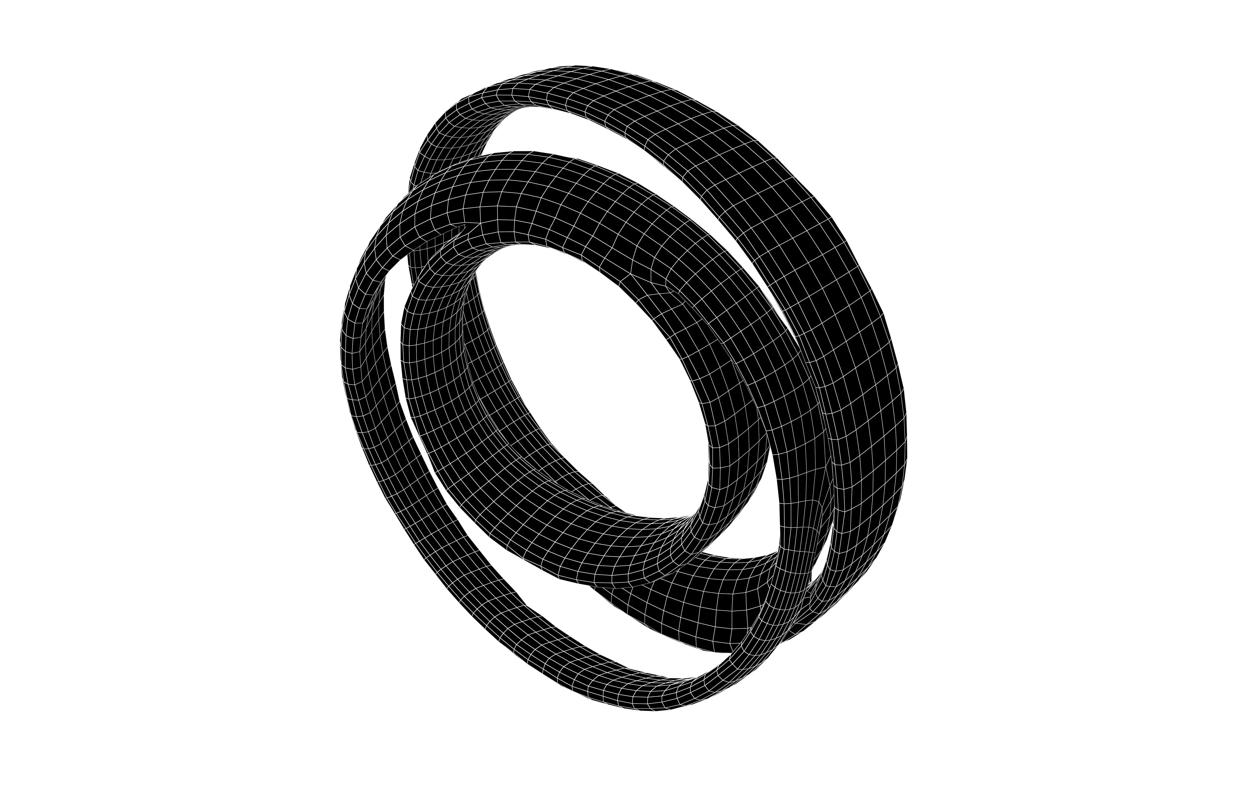 Abstract Circle v2 003 Low-poly 3D model_6