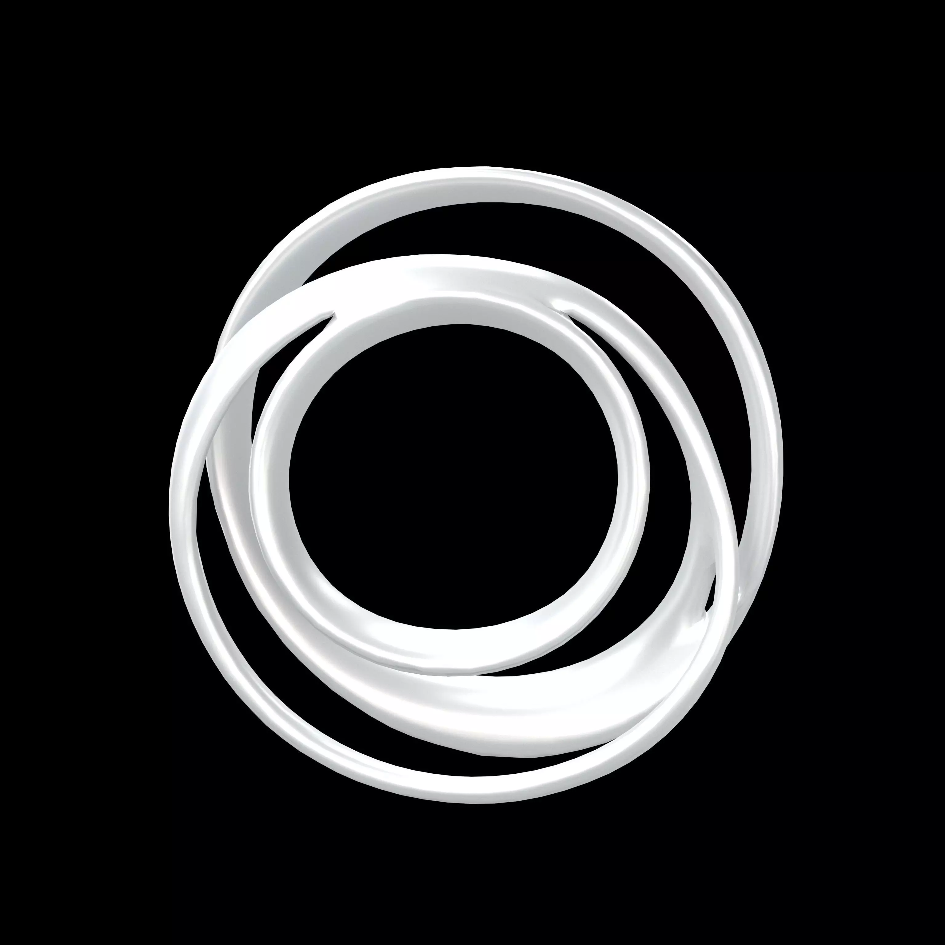 Abstract Circle v2 003 Low-poly 3D model_0