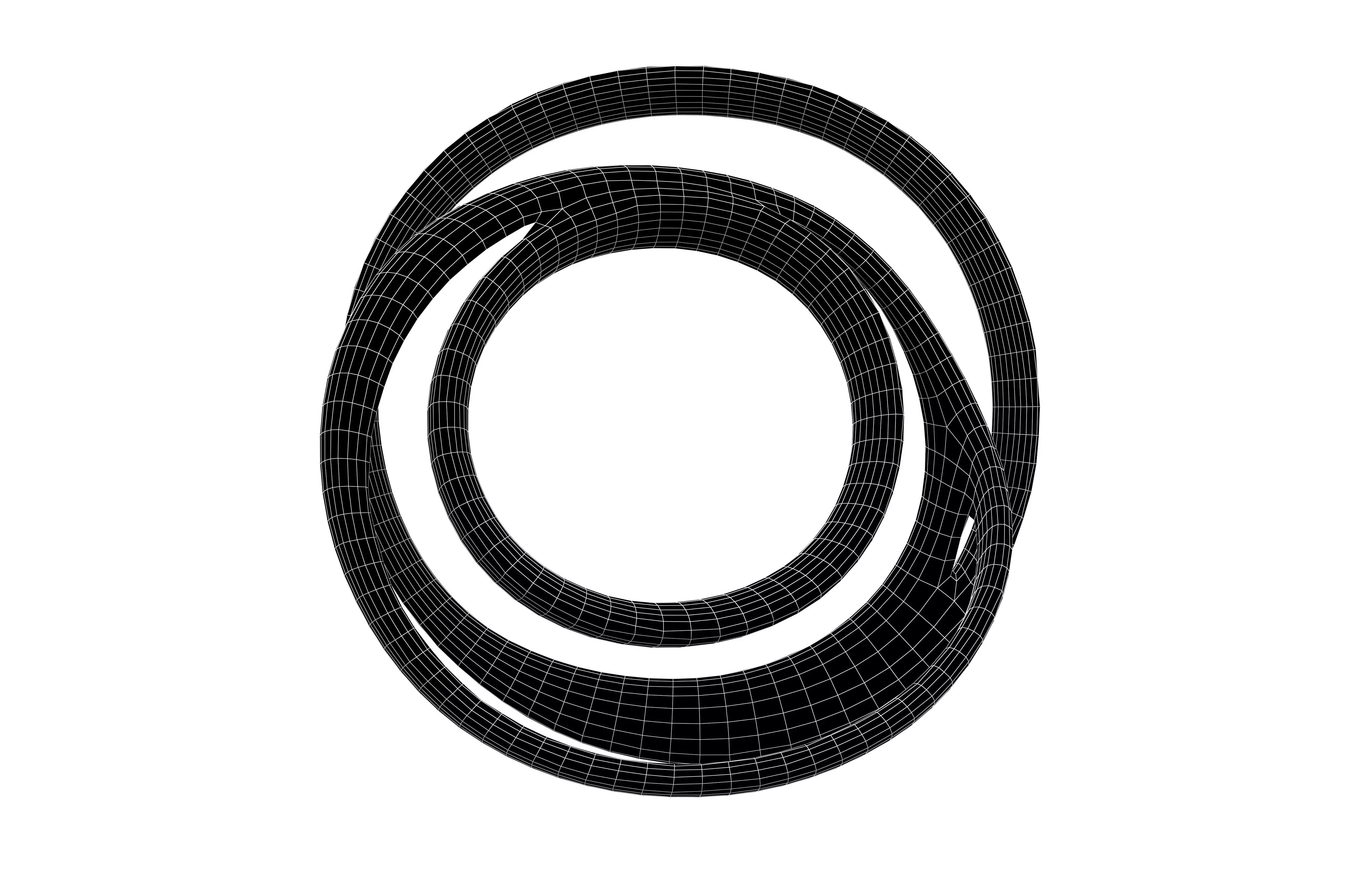 Abstract Circle v2 003 Low-poly 3D model_5