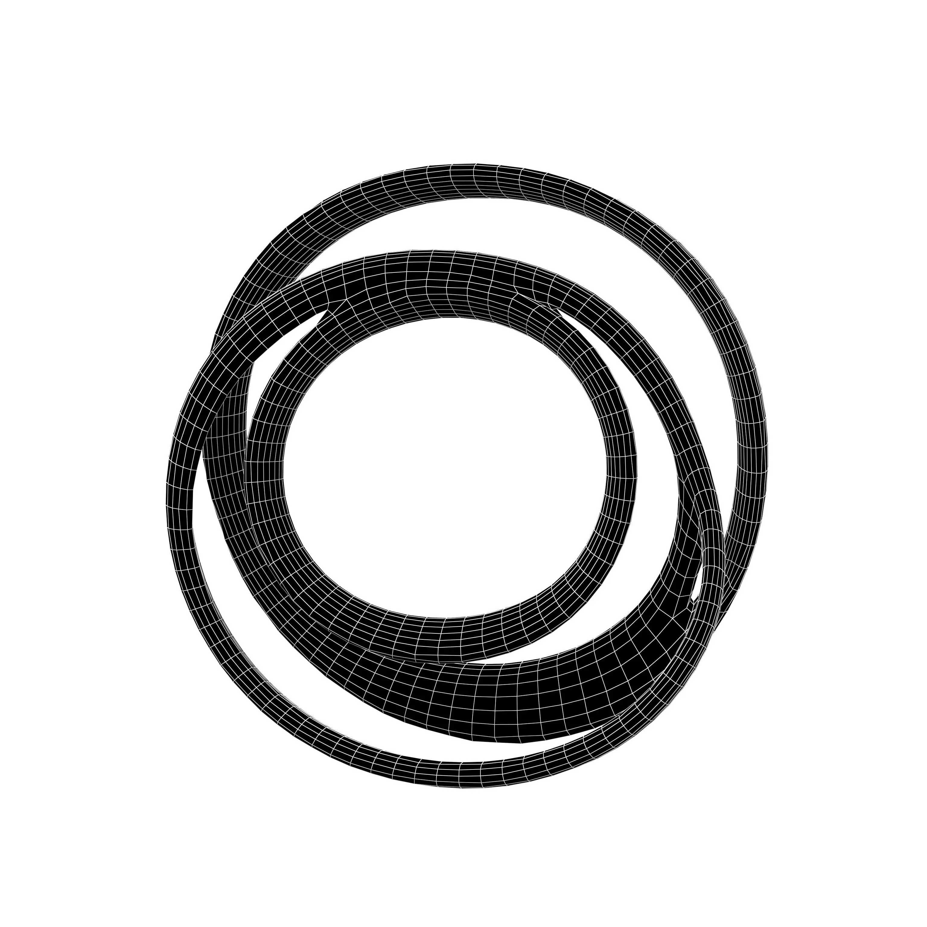 Abstract Circle v2 003 Low-poly 3D model_4