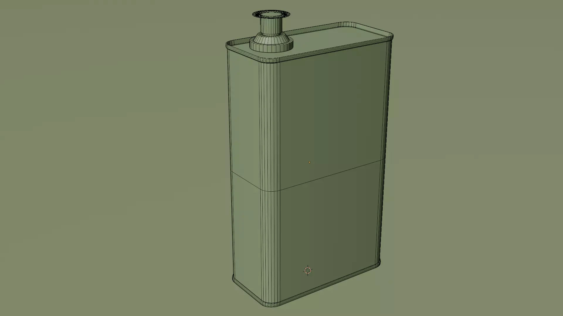 Square Aluminium Oil can tin 3D model_9