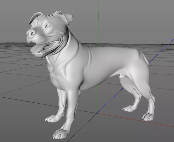 Pitbull 3D Model High Quality Realistic Dog 3D model_4