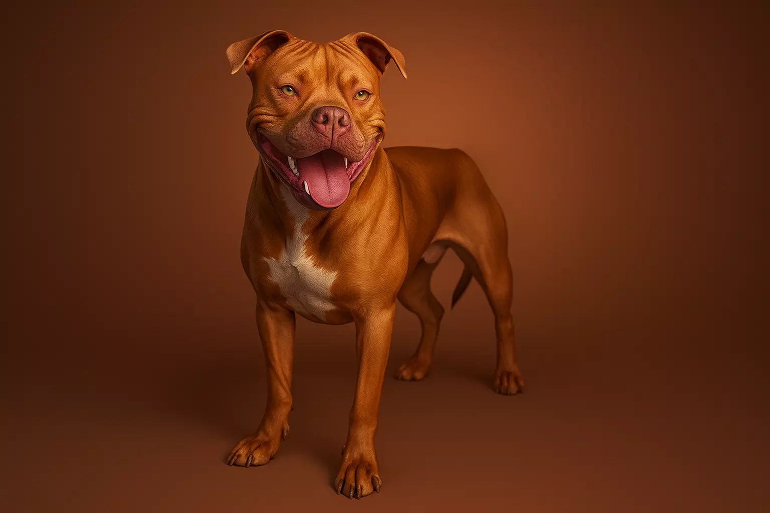 Pitbull 3D Model High Quality Realistic Dog 3D model_0