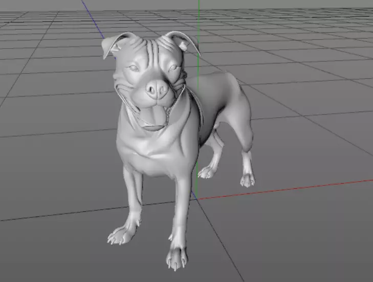 Pitbull 3D Model High Quality Realistic Dog 3D model_2
